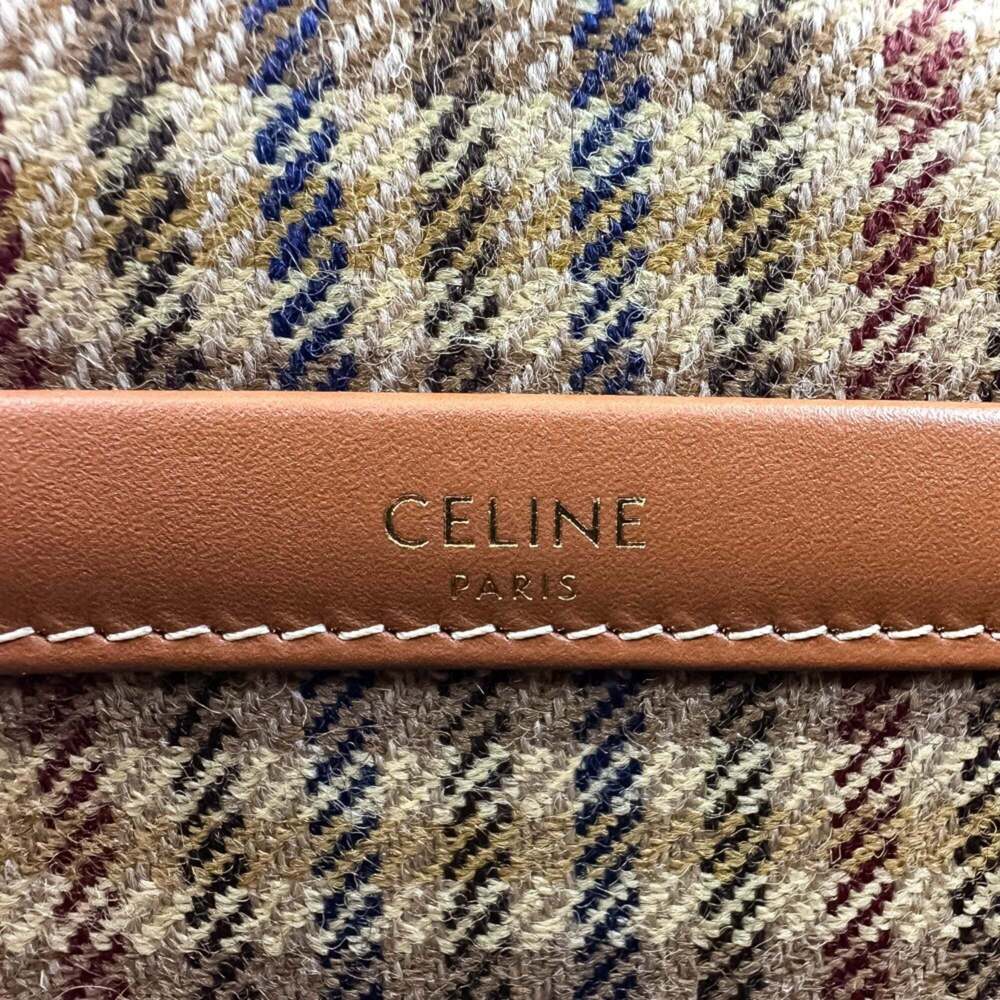 CELINE Triomphe Logo Small Cabas Thais Tweed 2-Way Shoulder Bag 199162EP8.14M... - Picture 11 of 12